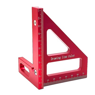 Aluminum Alloy Miter Triangle Ruler Measuring Tool Woodworking Square Protract