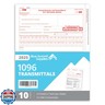 Blue Summit 1096 Forms 2025, 10 Pack of 1096 Transmittal 2025 Tax Forms, Compatible with QuickBooks and Accounting Software, 10 Transmittal Forms for 1099 NEC, MISC, INT, and Other 1099 Forms