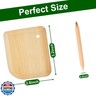 Bamboo Pan Scraper, Pot Scraper, Food Scraper, Kitchen Scraper Tools for Cast Iron Skillets, Cookware, Dishes, Pans and Pots (4 Pcs)