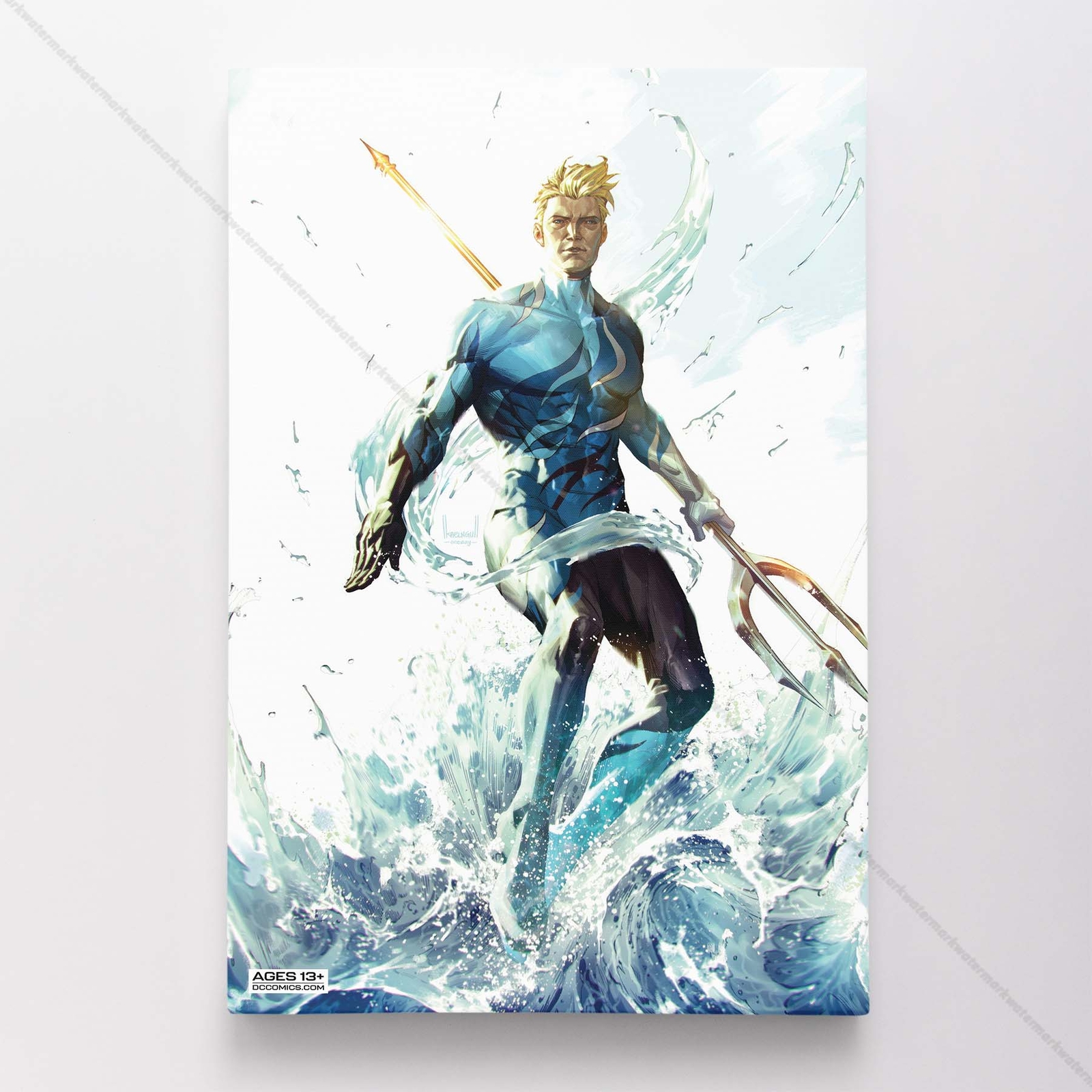 Aquaman Poster Canvas DC Comic Book Cover Justice League Art Print #151