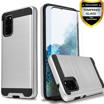 For Samsung Galaxy S20 Plus Ultra Case Phone Cover Shockproof + Tempered Glass