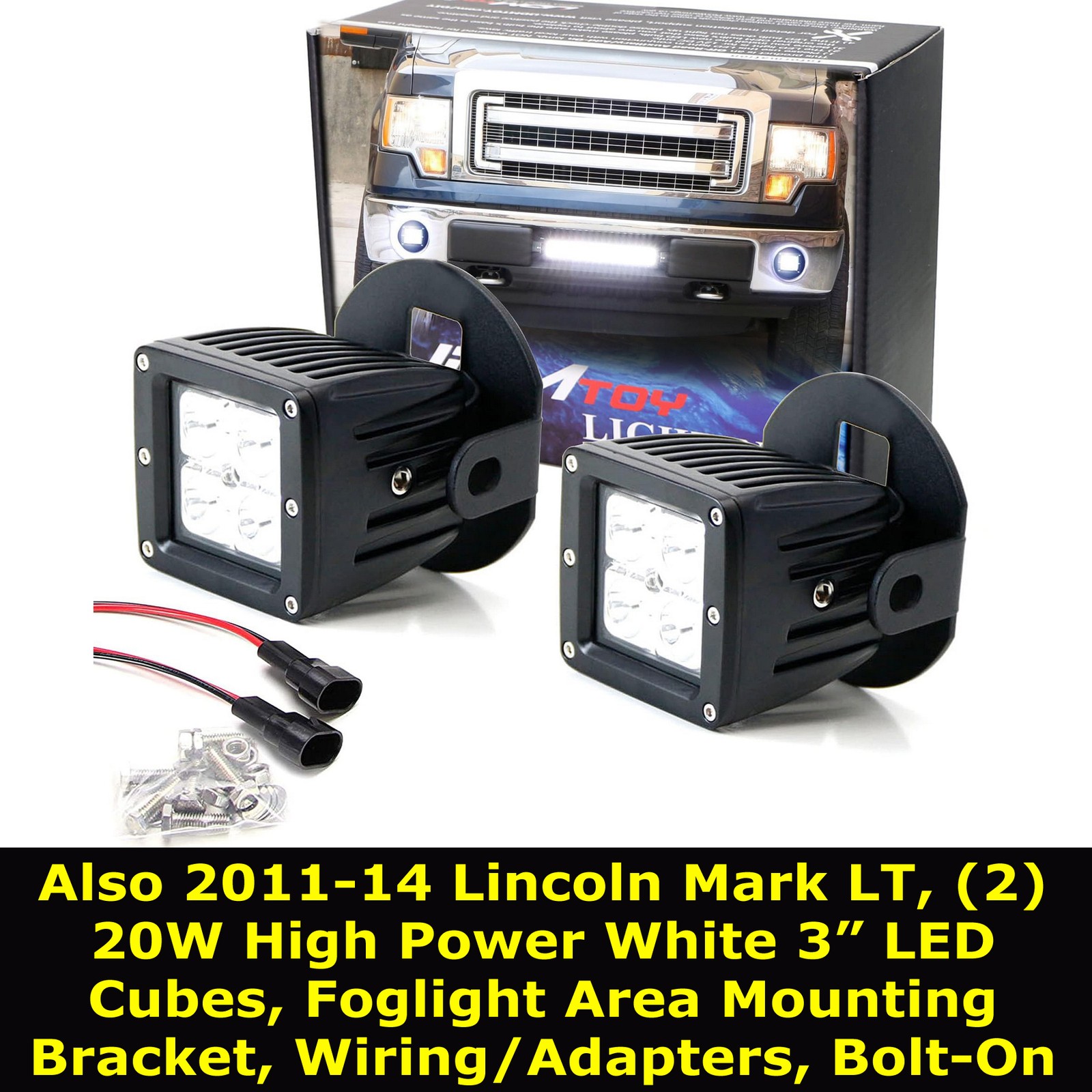 LED Pod Fog Light Kit For Ford 2006-2014 F-150 by iJDMTOY