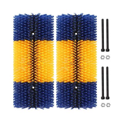 Livestock Scratch Brush, 2 Pcs Cow Brush with 4 Screws, Cattle Scratcher, Hor...