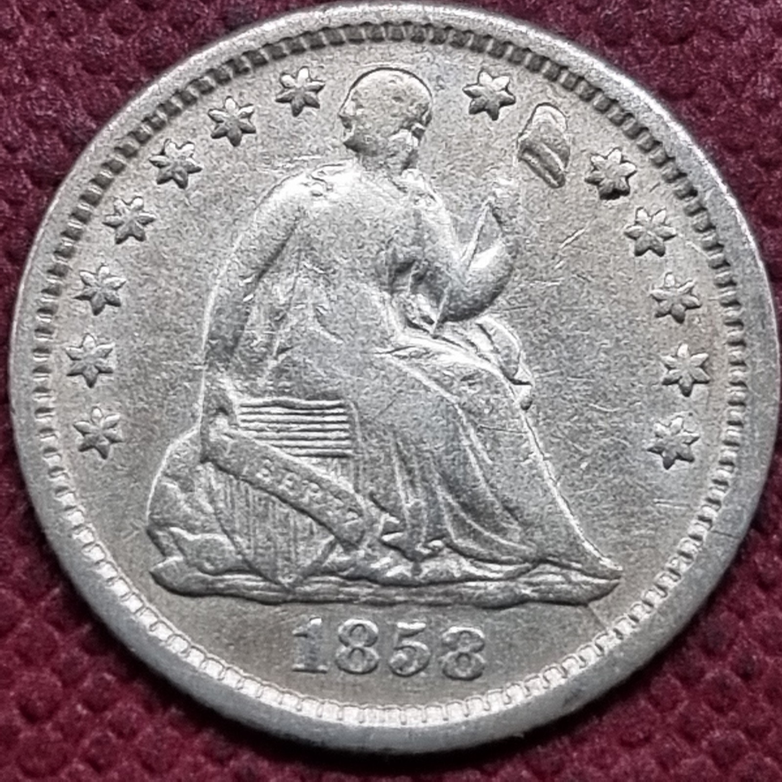 1958 O Seated Liberty Half Dime 5c Better Grade XF + #68665