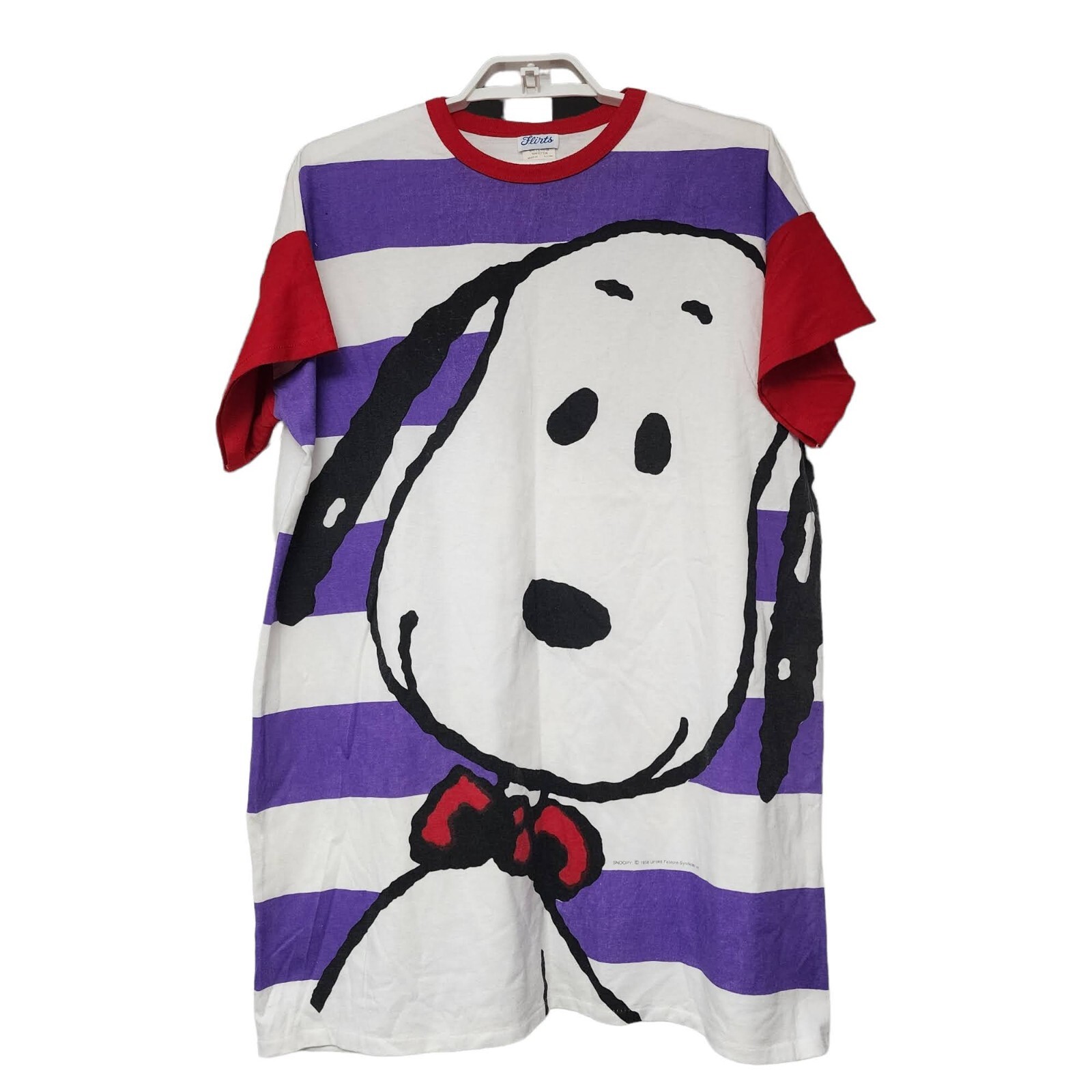 Vtg Flirts Snoopy 50s Graphic Single Stitch T Shirt OSFA