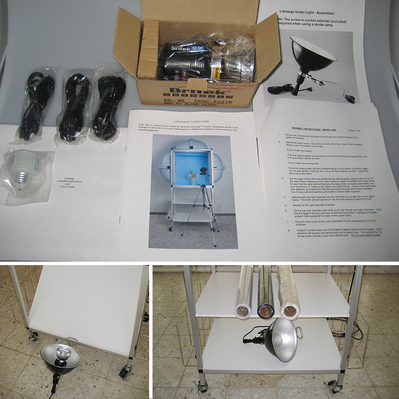 PHOTOGRAPHY BOOTH >> LITESTAGE LIGHTING SYSTEMS > LIGHT TENT EXPOSURE FLASH UNIT