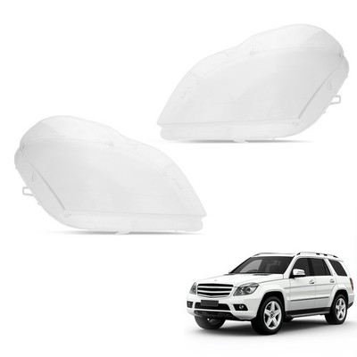 Pair Headlight Lens Cover For Mercedes-Benz GL-Class X164 2007-2012 Left+Right