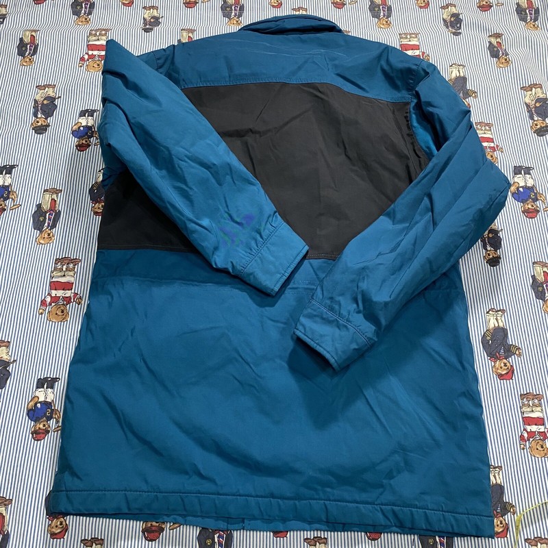 VTG Lobo by PENDLETON Wool Lined Full Zip Jacket Coat Adult MEDIUM Teal Blue USA