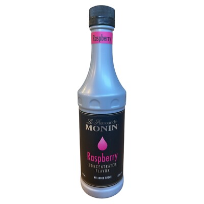 Monin Raspberry Concentrated Flavor 375 mL Syrup Beverages Culinary No Sugar Add