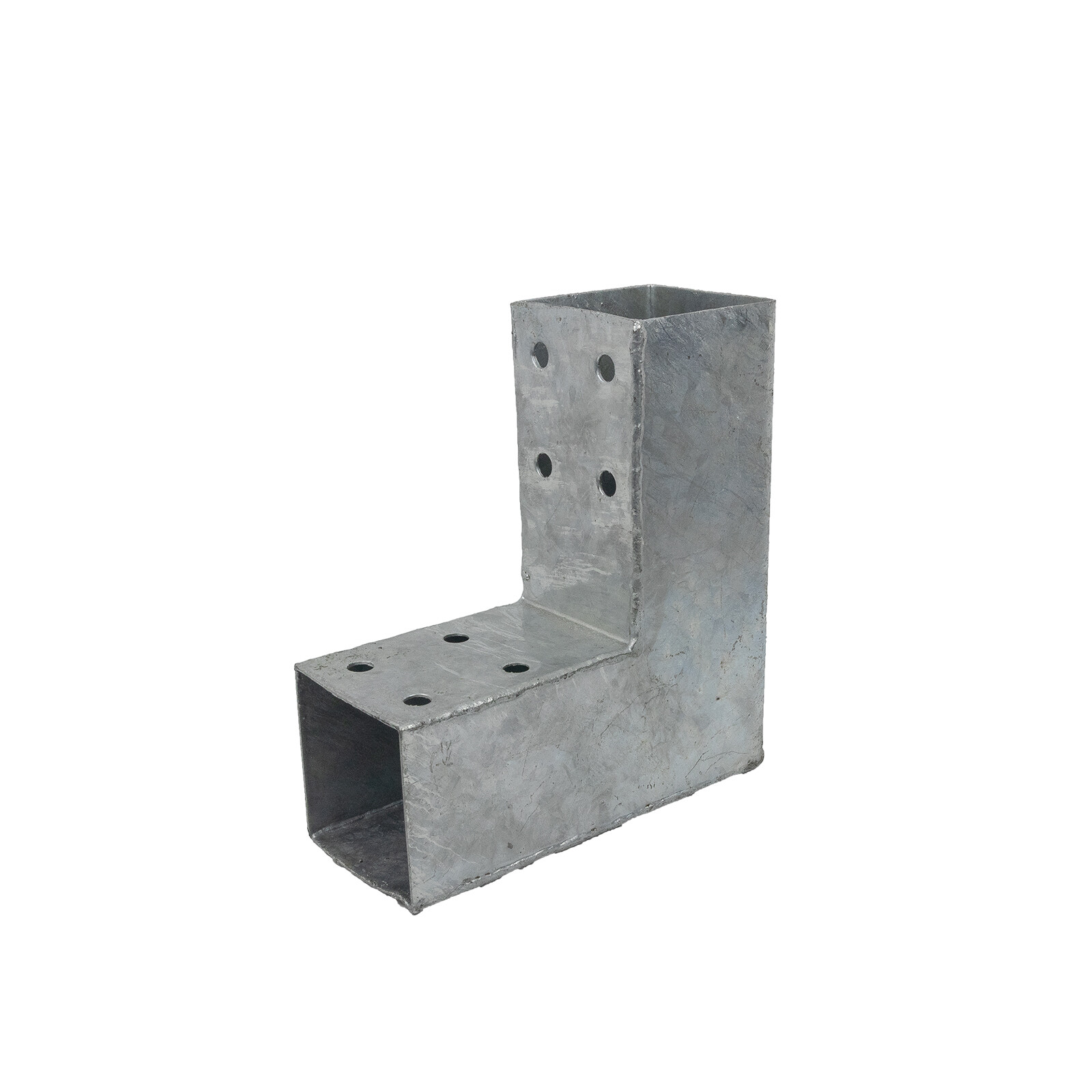 GeZu Impex Pfostenecke für 2 Balken 70 x 70 mm Pfostenverbinder Holzverbinder