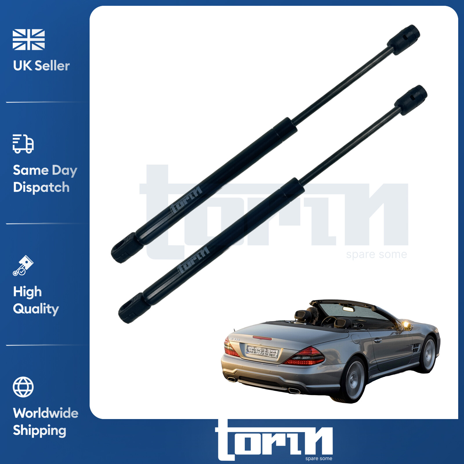 Rear Tailgate Boot Gas Struts 2 Pcs Fits Mercedes-Benz SL R230 (2001-2012) 650N