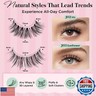 Bepholan False Eyelashes 14 Pairs Eyelashes Pack 2 Styles Natural Look 3D Fluffy Wispy Lashes Soft Black Band Faux Mink Strip Lashes Easy to Apply(CJ01)
