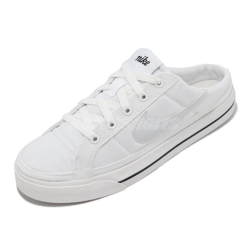 

Nike Wmns Court Legacy Mule Womens White Grey Women Slip On Shoes DB3970-101, Белый, Wmns Court Legacy Mule