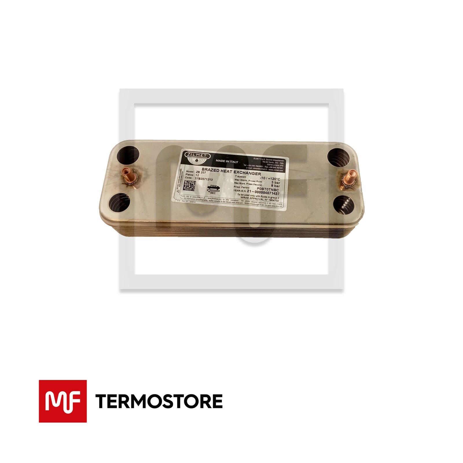SCAMBIATORE SECONDARIO 12 PIASTRE INT. 172 MM JUNKERS 87054062870