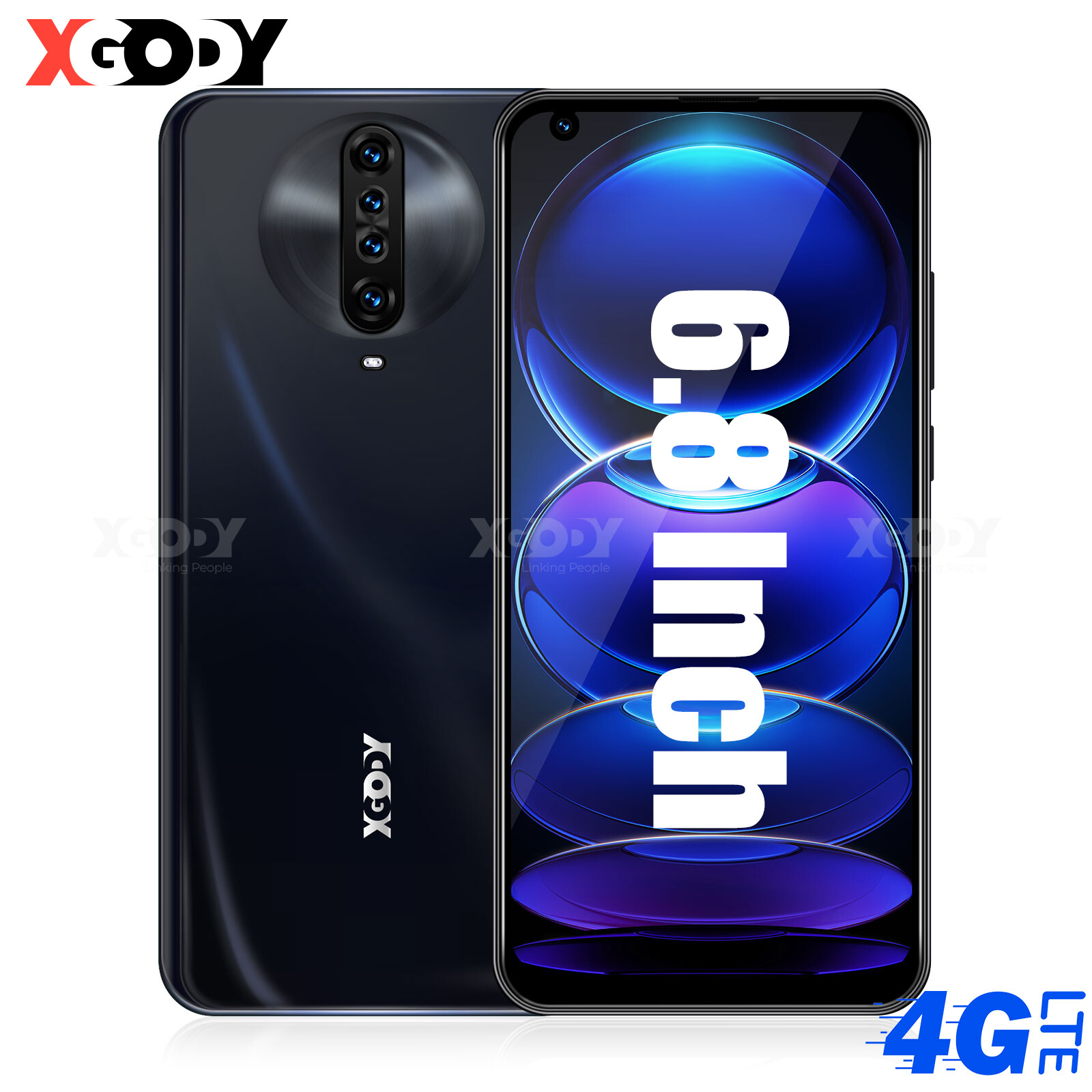 XGODY Android 10.0 Smartphone 6.8 Inch Factory Unlocked Cell
