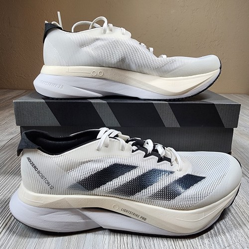$160 adidas Adizero Boston 12 Running Shoes | Black/Metalic
