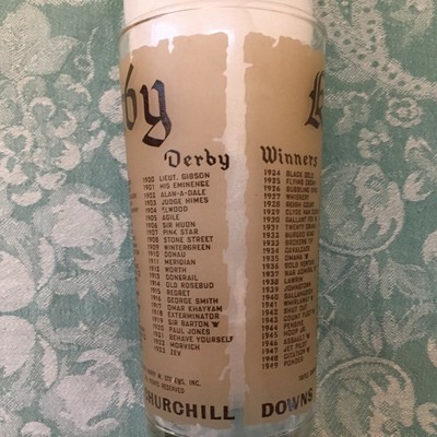 Vintage 1974 Kentucky Derby Anniversary Glass  Excellent Condition