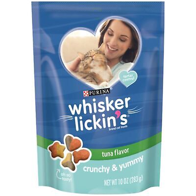 Purina Whisker Lickin's Cat Treats, Crunchy & Yummy Tuna Flavor - (4) 10 oz. ...