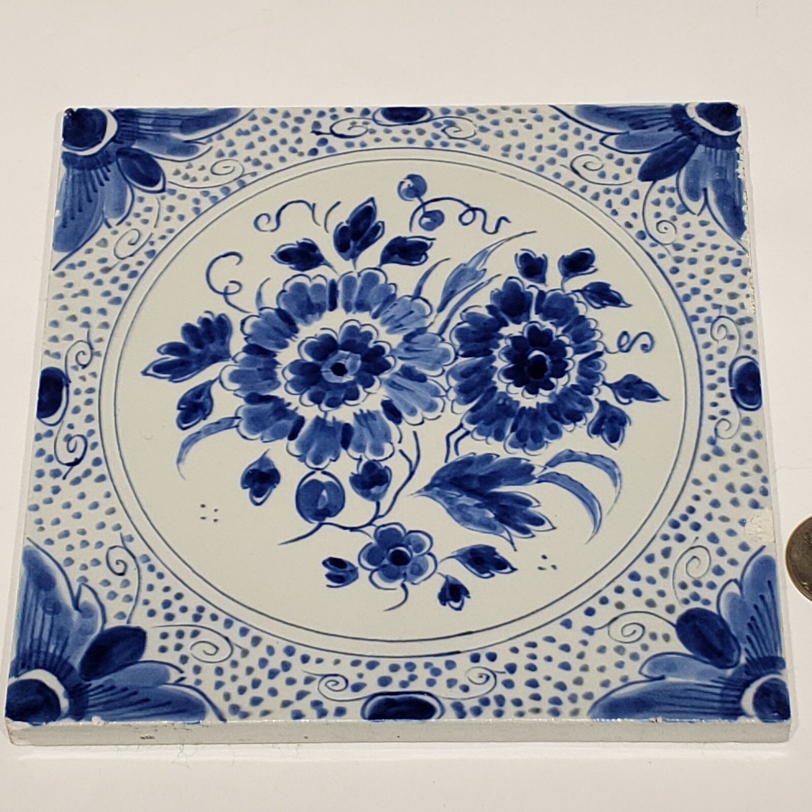 デルフトのタイル手描きの花　ブルーアンドホワイト $_57.JPG?set_id=880000500F