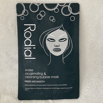 Rodial Snake Oxygenating & Cleansing Bubble Mask Freeze & Smooth New Sheet Mask