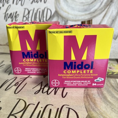 Midol Complete : 24 Tbs . 48 Total Tabs (2 Pack) Exp 05/25.