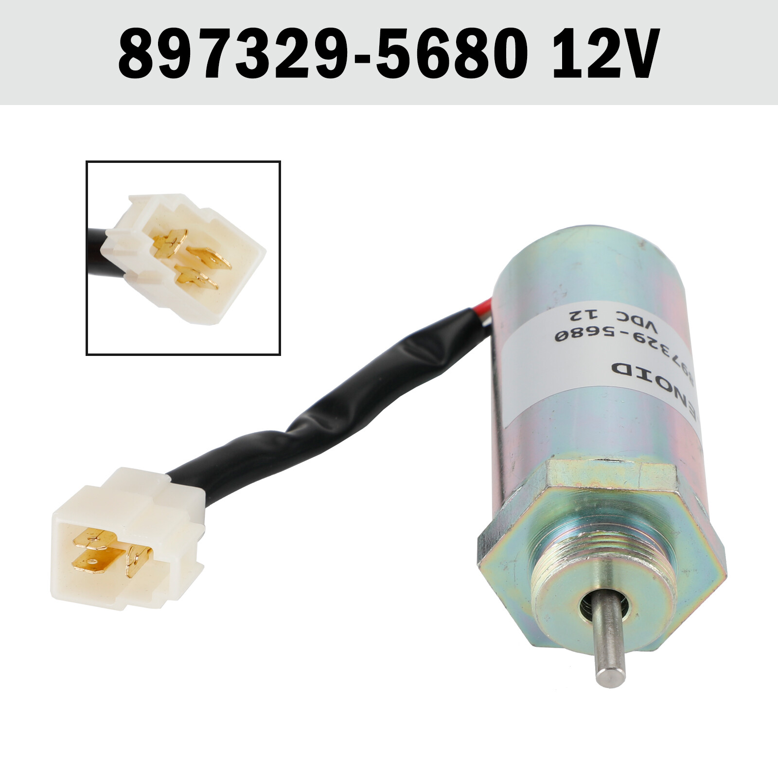 897329-5680 Fuel Shut Off Solenoid For Isuzu Engines 3LD1