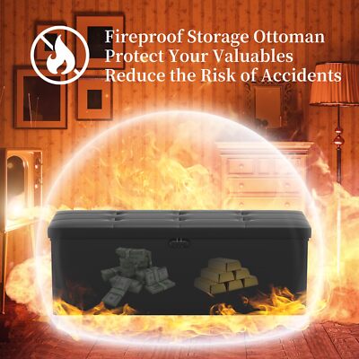 Storage Ottomanfireproof  Waterproof Folding Ottoman Cube Storage Stool With Lo