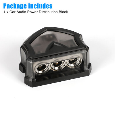 1 x 0 Gauge input 3 x 0 Gauge Output Audio Power Ground Amp Distribution Block