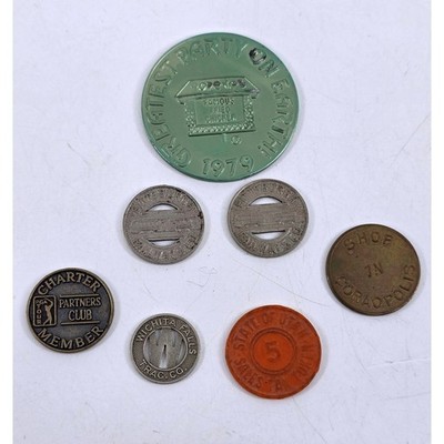 Vintage Token Lot Popeyes 1979 Mardi Gras Pittsburgh Transit Utah Tax PGA Tour