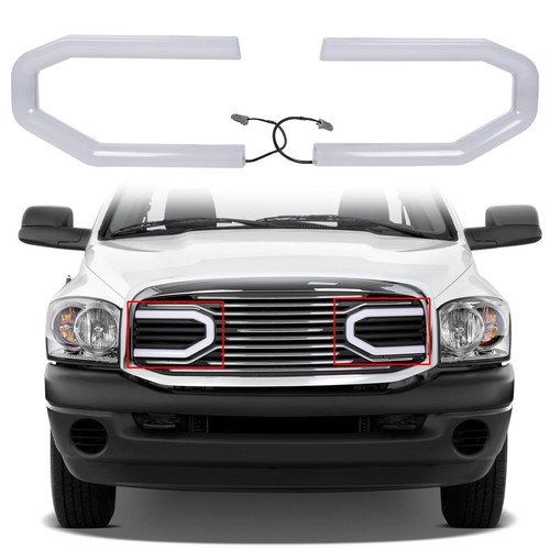 Пара светодиодных фонарей решетки радиатора капота для 06-09 Dodge RAM 2500 3500 06-08 1500 Big Horn
