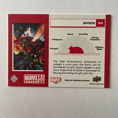 2021 Upper Deck Marvel Annual #85 Synch Variant