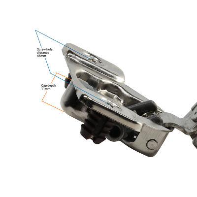 DTC 1-1/4" Overlay Soft Close 105 Degree 2 Cam Press In Face Frame Cabinet Hinge