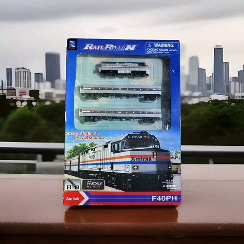 Amtrak Railroad N NewRay B/O train set F40PH NIOB CM169 Die