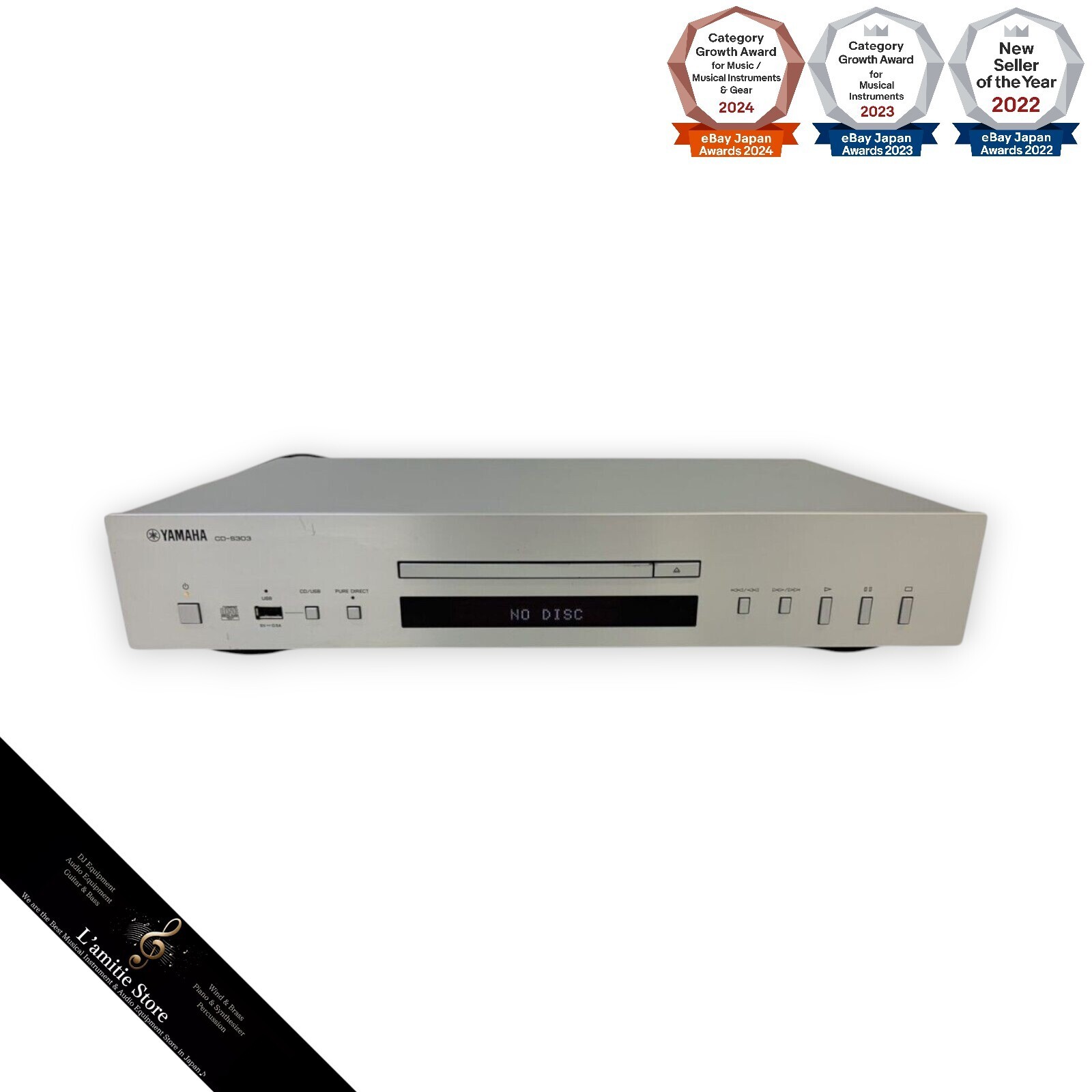 YAMAHA CD-S303 ステレオピンケーブル付き YAMAHA CD-S303 [ヤマハ] CDプレーヤー : アバックYahoo!店