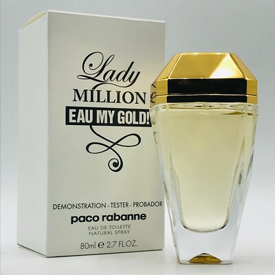 Paco Rabanne Lady Million Eau My Gold Women Perfume edt Spray 2.7 oz Box As Show