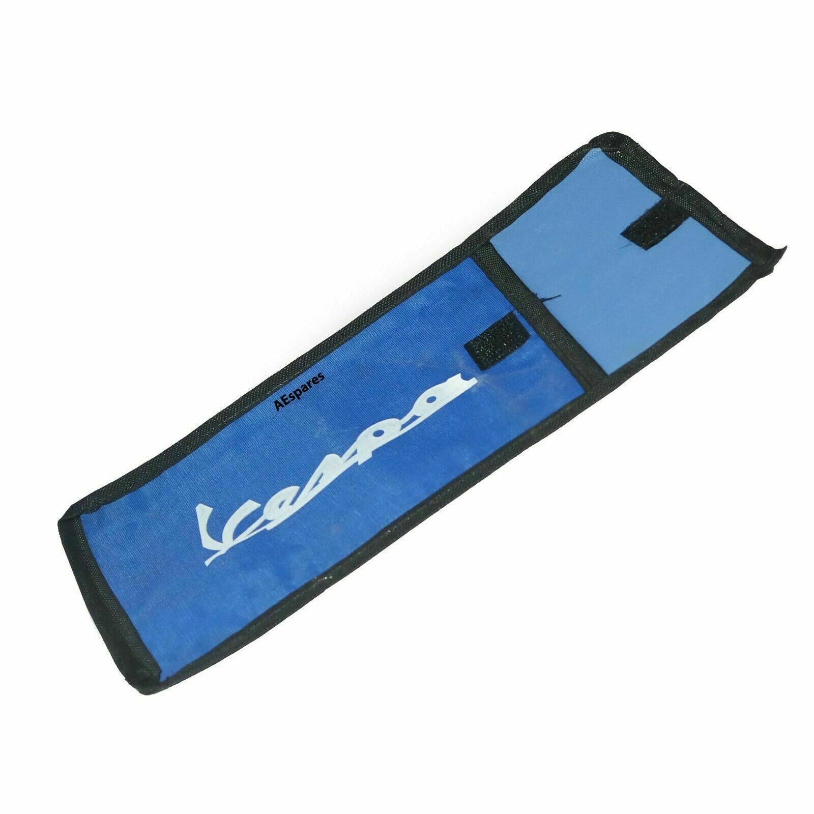 Fits Vespa Heavy Duty Toot Kit Bag Woven Pouch Vespa Logo With Flap Blue 