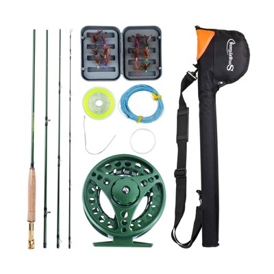 Sougayilang Saltwater Freshwater Fly Fishing Rod with Reel Combo Kit
