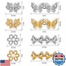 8 Sets Pant Waist Tightener,Adjustable Detachable Decorative Waist Buckles, Jeans Buttons for Crystal Pants (Gold)