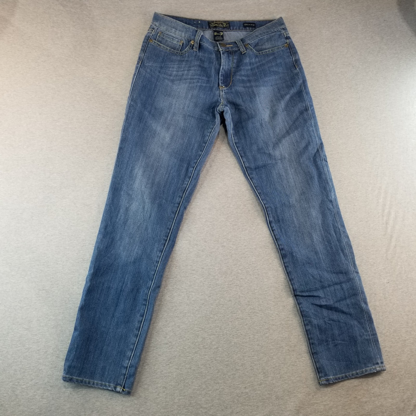 Seven7 Jeans Women's Sz 31 VTG Skinny Nice Quality Blue Med Wash Normcore Nice