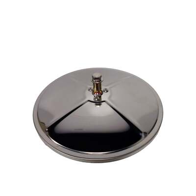 Fortpro 8 1/2" Semi-Bubble Convex Mirror Stainless Steel with Center Stud Mount