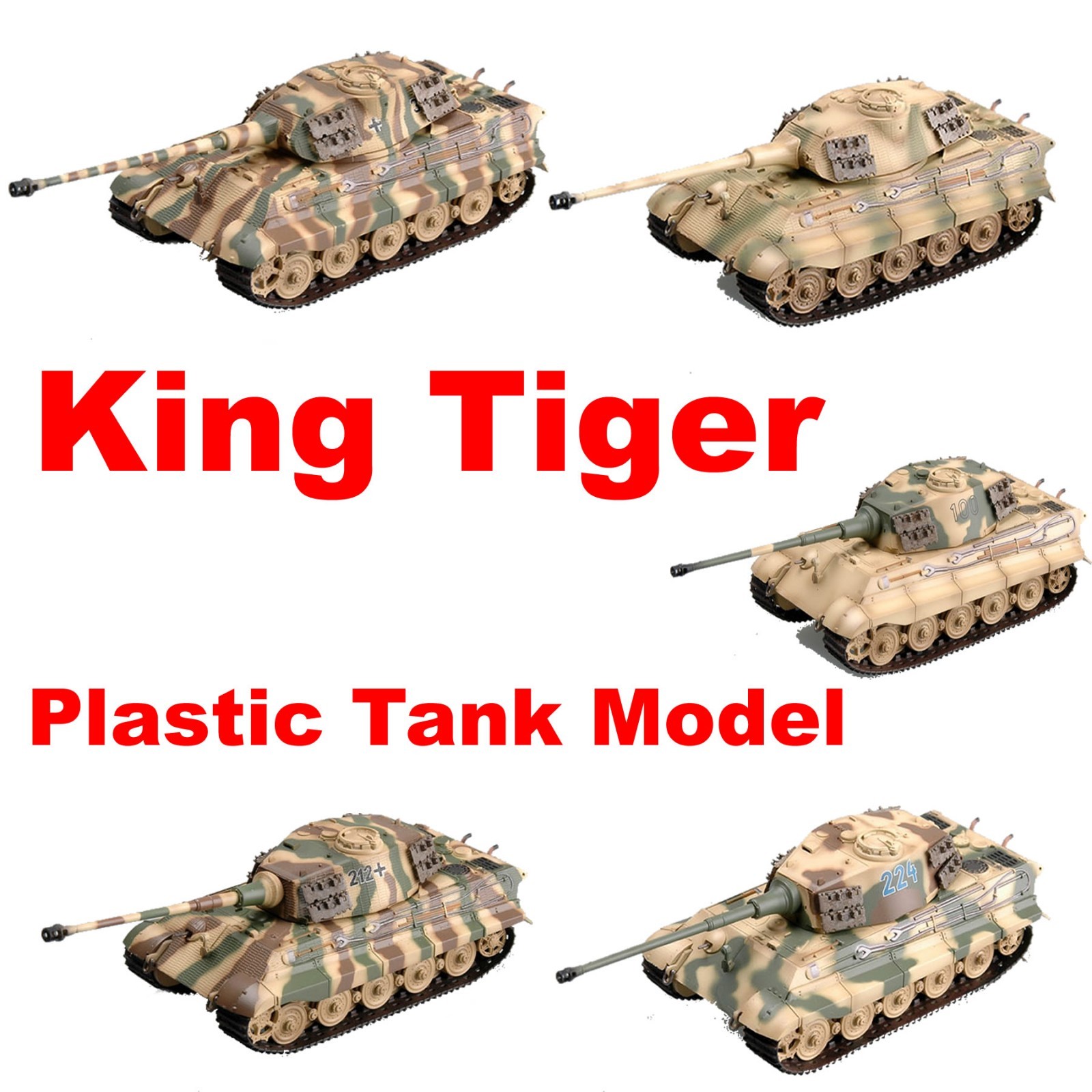 オーストラリア Easy Model German KingTiger Plastic Tank Model Tiger II All