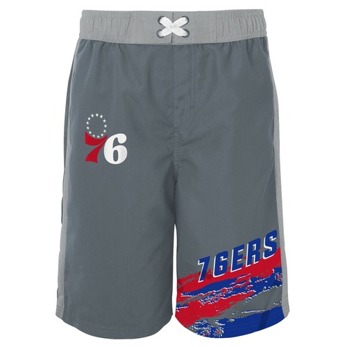 Шорты для плавания Outerstuff Philadelphia 76ers NBA для мальчиков (8–20 лет), серые