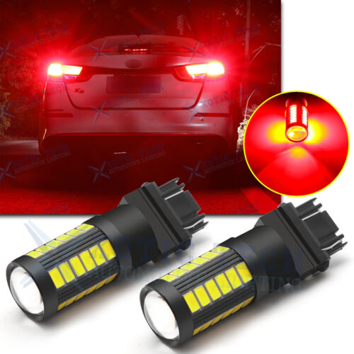 Brilliant Red Max 100W 3156 3157 LED Bulbs For Brake Tail Stop Light Bulbs