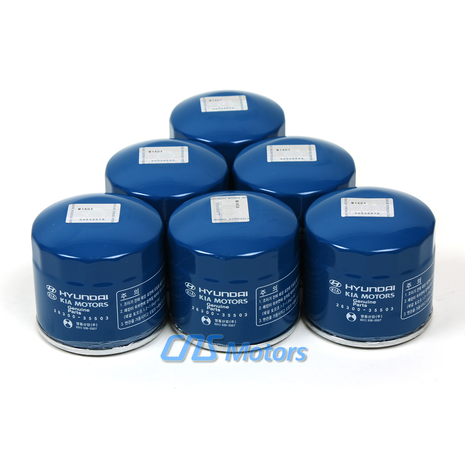 GENUINE Oil Filters w/ Washers 6PACK for Hyundai Kia 26300 35503⭐⭐⭐⭐⭐