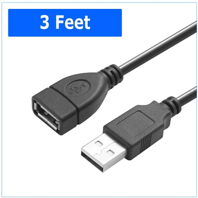 High-Speed USB to USB Extension Cable USB 2.0 Adapter Extender Cord Male/Female