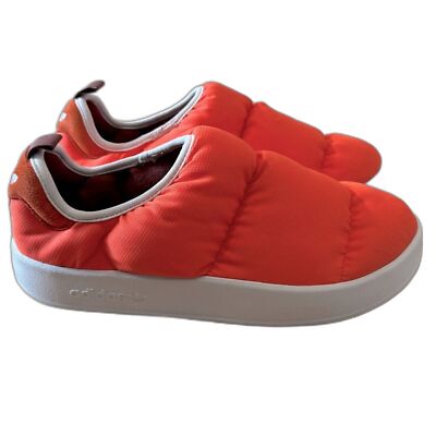 Adidas Puffylette Slip On Mens Shoes Size 10 Orange and White