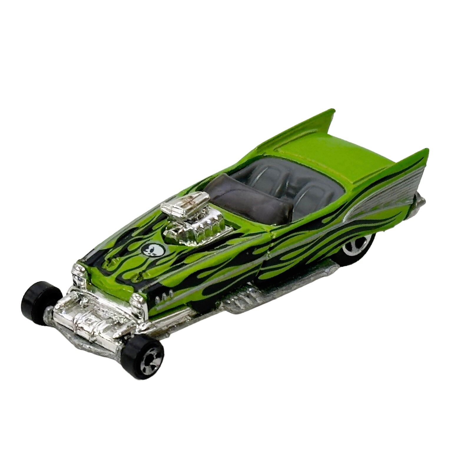 '57 Roadster Chevy Green Flames