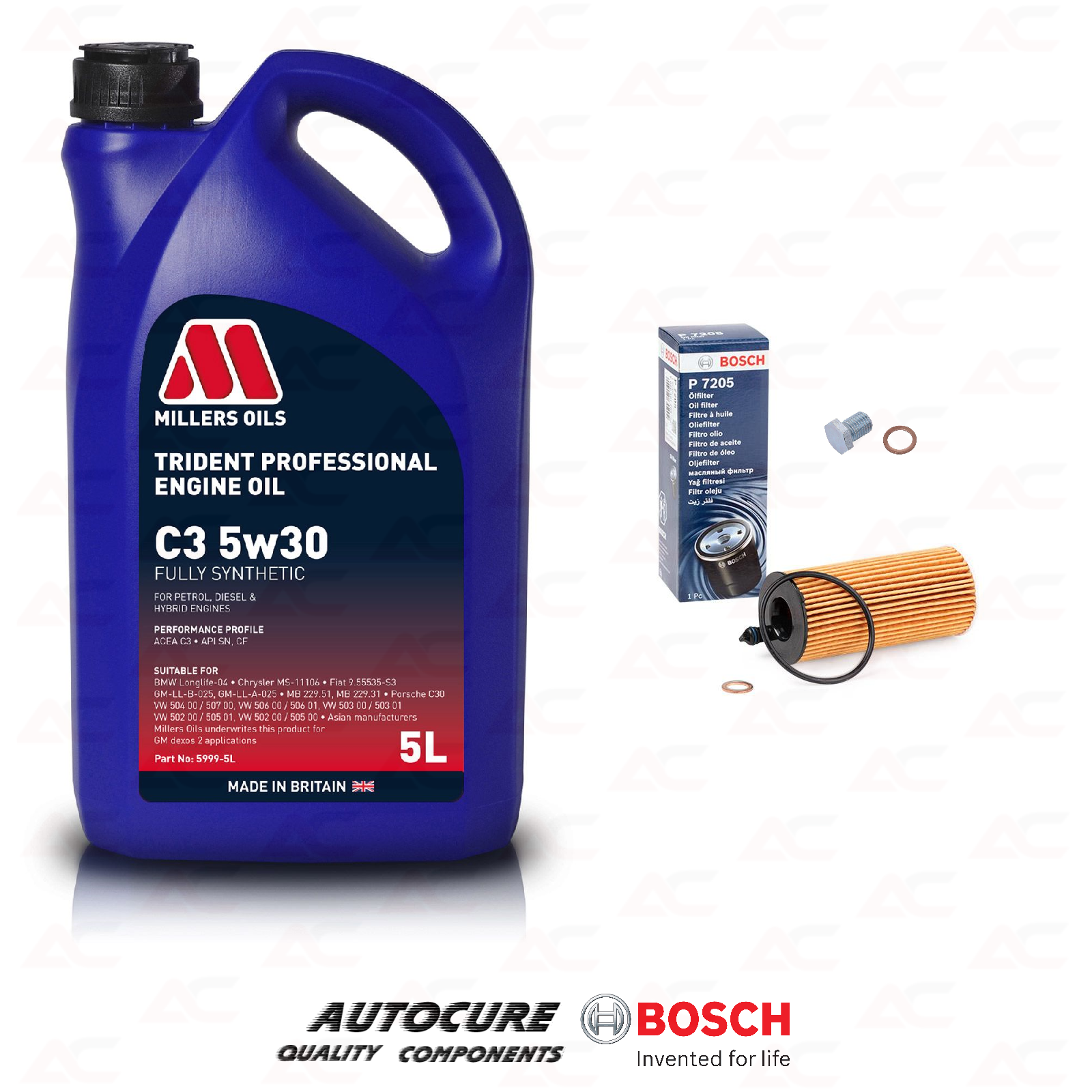 FOR MINI CONVERTIBLE COOPER 1.5L (MK4) BOSCH OIL CHANGE SERVICE KIT [2015 - 17]