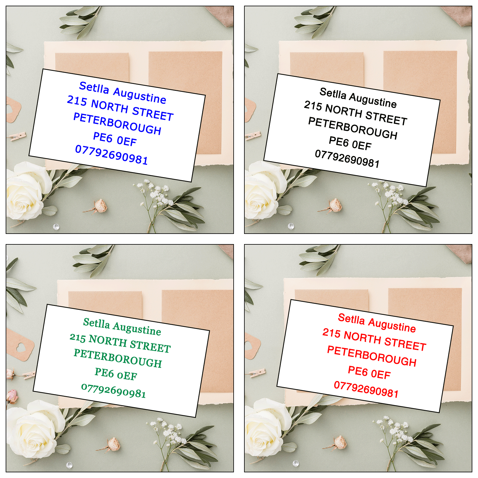 Custom Stamp Self-Inking Personalized Rubber Stamps for Business Up to 8 Lines