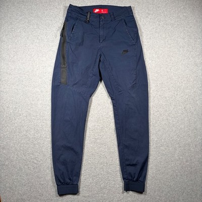 Nike Sportwear Mens 28 Bonded Tech Woven Essentials Jogger Pants Navy Blue